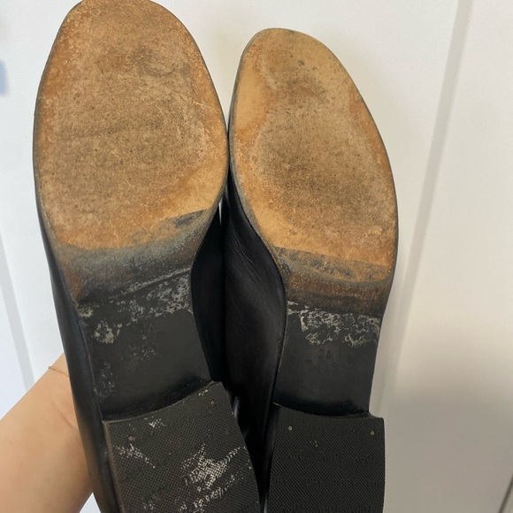 Amalfi Black Leather Short Kitten Heel Size 7.5 8 - Picture 5 of 8